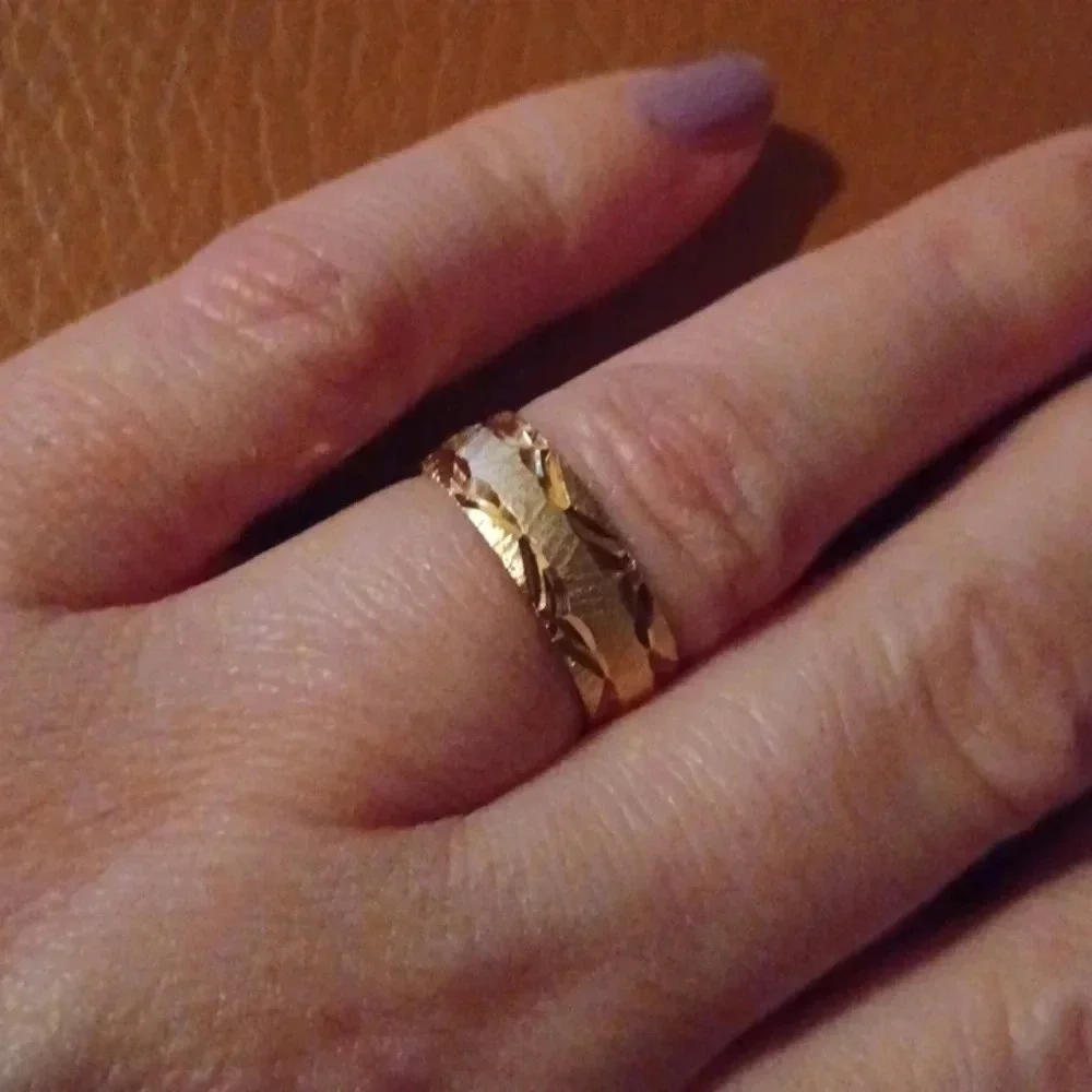 New yellow tone wedding band